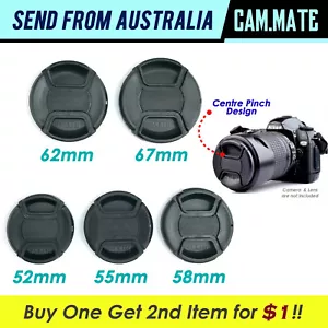 Camera Lens Front Cap 52/55/58/62/67mm w/ Secure String DSLR Cover Protector Lid - Picture 1 of 17