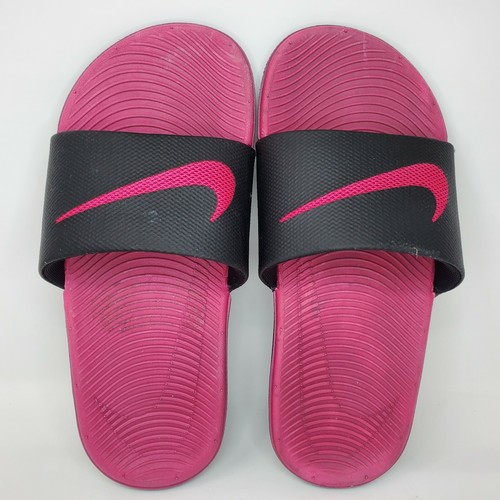 Sandali Nike Slide Kawa Ragazze 1Anno Gioventù Nero Vivido Rosa 819353 001