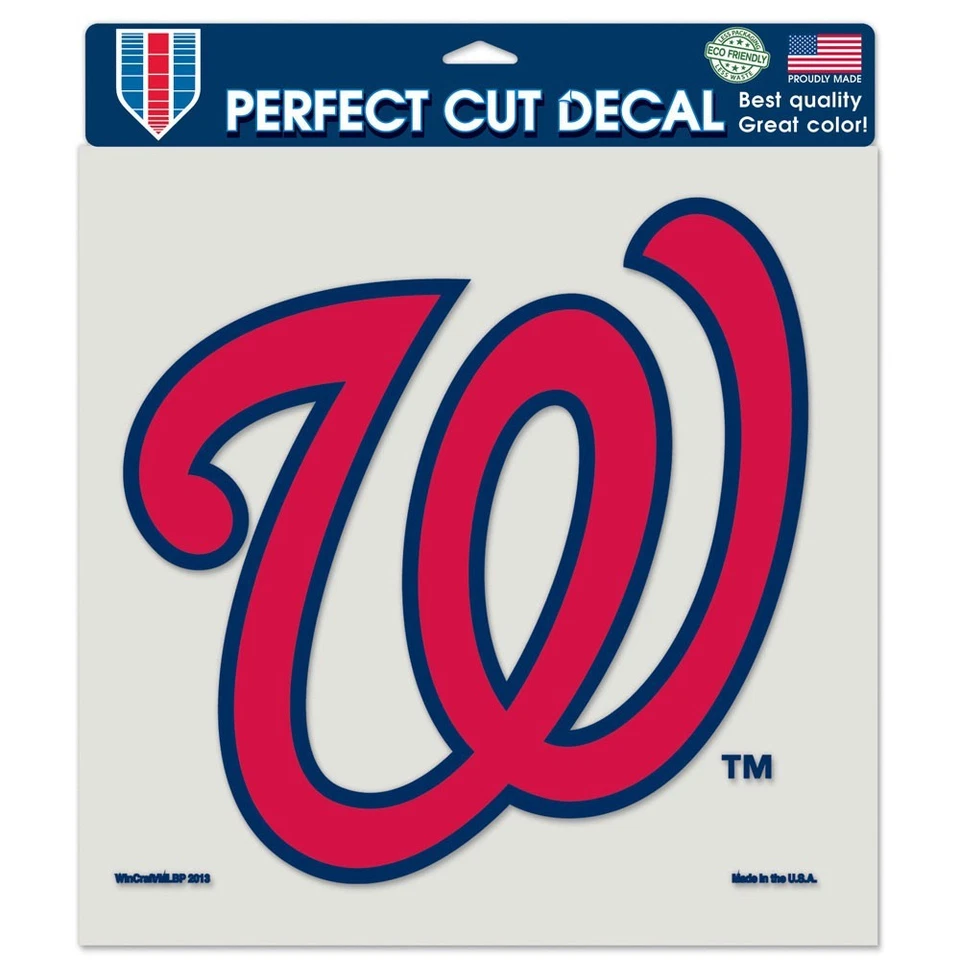 WASHINGTON NATIONALS "W" LOGO 8"X8" COLOR DIE CUT DECAL BRAND NEW WINCRAFT - Image 1 of 1