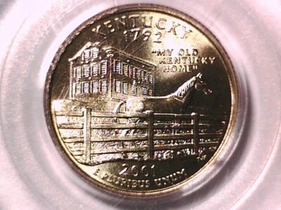 2001 P Kentucky Washington State Quarter PCGS MS 67 Kentucky 71066128 - Image 1 of 3