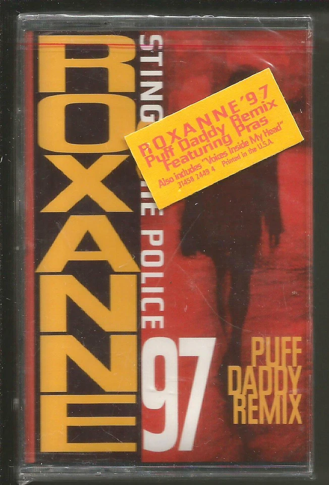 STING & THE POLICE w/ PUFF DADDY Roxanne MIX INSTRUMENTAL Cassette Tape Single  - Image 1 of 2