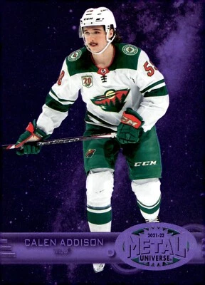 Calen Addison - 2021-22 Skybox Metal Retro Purple Spectrum /199 Card #R-8 - Image 1 of 2