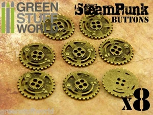 8x Botones RUEDAS DENTADAS SteamPunk 22mm - color Oro Viejo - Abalorios - Imagen 1 de 4
