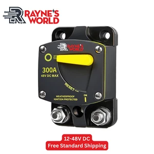 300 Amp 12-48V DC Leitungsschutzschalter Schwerlast Autos/Verstärker/Boote/Solar/Wechselrichter/Wohnmobil - Bild 1 von 8