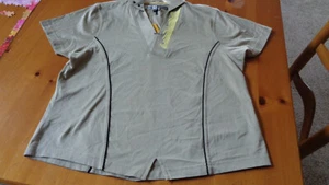 Jamie Sadock Polo Shirt Size Medium Tan Golf Top Short Sleeve Cotton New tag $72 - Picture 1 of 14