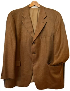 John W Nordstrom Suit Jacket 46R Brown 100% Cashmere Sport Coat Blazer Italy - Picture 1 of 9