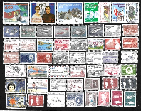 GREENLAND Stamps all MNH/MINT NEVER HINGED FREE SHIPPING! Cover