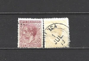 ESPAÑA 1877 EDIFIL 188-189 USADOS SERIE ALFONSO XIII IMPUESTO DE GUERRA - Imagen 1 de 1