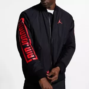 Air Jordan Stehkragen Langarm Bomberjacke Gr. M "Schwarz" BQ6957-010 Neu mit Etikett - Bild 1 von 20