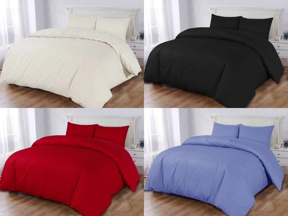 300 Thread Count Egyptian Cotton Duvet Cover Set With Pillowcases