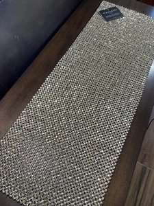 TAHARI NEW!!! GOLD Beaded 13”x36” TABLE RUNNER SPARKLE LUXE GORGEOUS! - Picture 1 of 11