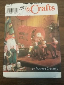 Simplicity 8761 Sewing Pattern 'Reindeer Express' Cowboy Santa Claus & Wagon UC - Picture 1 of 2