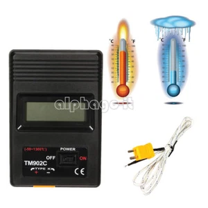 TM902C LCD K Type Thermometer Temperature Meter Probe+ Thermocouple Probe - Afbeelding 1 van 12