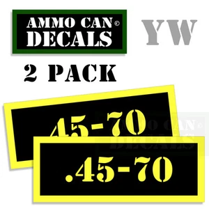 45-70 Ammo Can Box Decal Sticker Set bullet ARMY Gun safety Hunting 2 pack YW - Picture 1 of 1