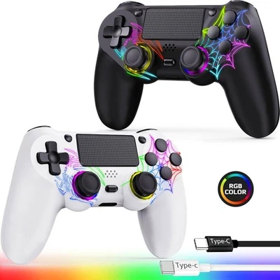 Wireless Controller für PS-4,LED Game Controller Kompatibel mit  RGB & Vibration - Bild 1 von 4