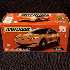 Matchbox Power Grabs 2021 Ford Mustang Mach-E Orange 70 Years FSB - Picture 1 of 3