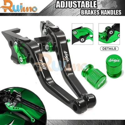 Palancas de embrague de freno cortas ajustables CNC para KAWASAKI NINJA 400 250R 300R 650R Foto 1 de 3