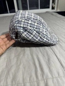 Levis Hat Cap Mens OS L/Xl Newsboy Gangster Cabbie 100% Cotton Plaid - Bild 1 von 8