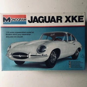 Monogram Jaguar XKE Modellbausatz Maßstab 1:25 ungebaut Plastik Vintage Bausatz - Bild 1 von 8