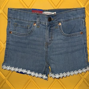 Levi’s Youth Denim Short Adjustable Waistband Girlfriend Short B84 - Picture 1 of 11
