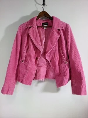 Metro Style Size 12 Pink Corduroy Blazer/Jacket, Distressed  - Image 1 of 4