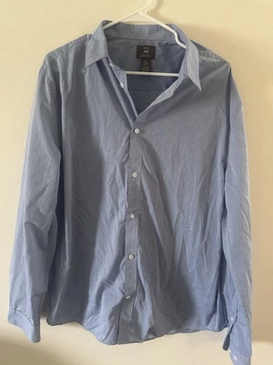 Camisa de vestir H&M ajustada azul XL  Foto 1 de 3