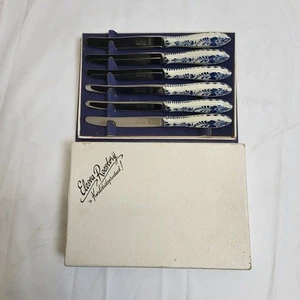 ELESVA 6er Set ausgefallene Käsemesser Made in Holland mit Porzellangriff - Bild 1 von 11