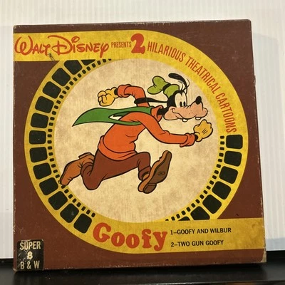 De colección Walt Disney Super 8 Película 2 Dibujos Animados Dos Pistolas Goofy Goofy y Wilbur Foto 1 de 3