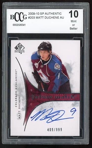 2009-10 Sp Authentic Future Watch #203 Matt Duchene Autograph RC 409/999 - Picture 1 of 2