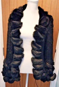 Armani Collezioni - 100% Vera Pelliccia Pelzjacke/Mantel Damen schwarz - Bild 1 von 11