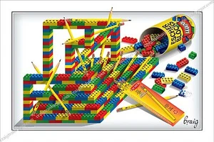 Escher, MC, Lego, perspectiva, edificio, bloques, óptica, objeto, ilusión, imposible - Imagen 1 de 2