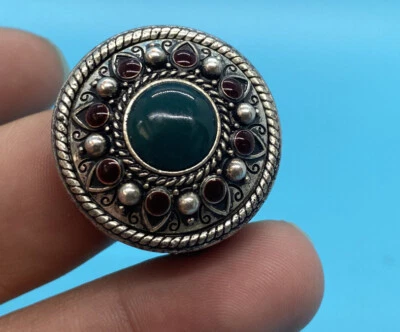 Large Silver Tone Flower Cross Ring By Lucky Brand  size 6.5 Lucky You - Image 1 of 4