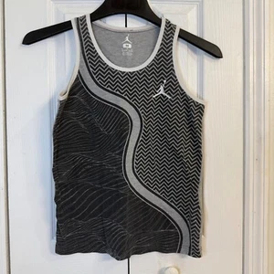 Air Jordan Tank Top Sleeveless Athletic Activewear Gray White Kids Size M - Picture 1 of 5