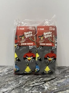 Angry Birds Adult Unisex Crew Socks Size 6-13 Novelty Gifts 6 Pairs - Picture 1 of 2