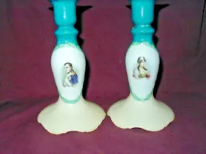 Antique Candlesticks/Candle Holders - Porcelain - Napoleon & Josephine - Picture 1 of 9