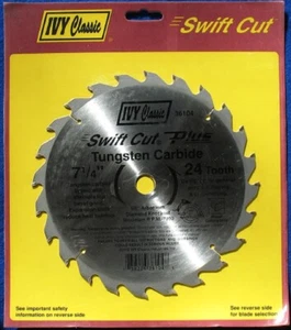 Hoja de sierra de dientes de carburo de tungsteno IVY Classic 36104 7-1/4" x 5/8" eje 24T - Imagen 1 de 2