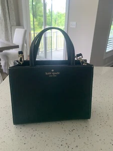 Kate Spade Satchel , crossbody, Black handbag with Striped Inner lining - Picture 1 of 3