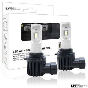 LPF 9006 HB4 LED Headlight Bulbs Up to 6000K Adjustable Beam Pattern Pack of 2 - Picture 1 of 9