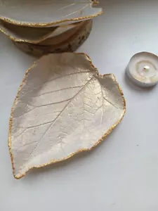 Handarbeit, Weihnachtsdeko. Maulbeerblatt - Teelicht Kerzenhalter oder Schmuck - Bild 1 von 10