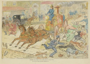 Harper's Weekly: "RUNNING TO A FIRE IN NEW YORK" - Picture 1 of 2