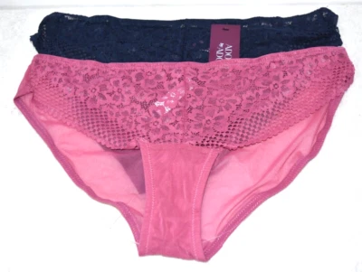 Lote de 2 calcinhas de biquíni de malha de renda Adorned Adore Me nova com etiquetas calcinha pequena - Imagem 1 de 4