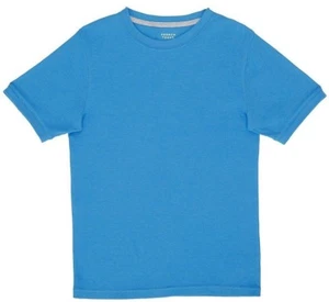 FRENCH TOAST BOYS HEATHER BLUE BASIC S/S 2X2 RIB TEE SIZE LARGE 10/12 NEW NWT - Picture 1 of 1