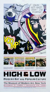 Roy LICHTENSTEIN "High & Low", 1990 Original Offsetdruck - Bild 1 von 1