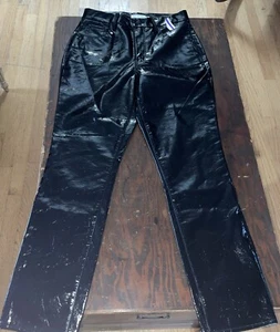 Good American Patent Leather Black Pants Size 4/27 - Picture 1 of 6