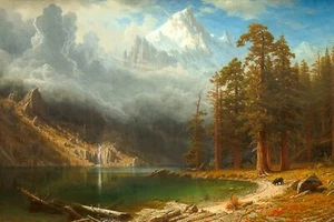 Mount Corcoran von Albert Bierstadt Western Giclée Kunstdruck + kostenloser Versand - Bild 1 von 4