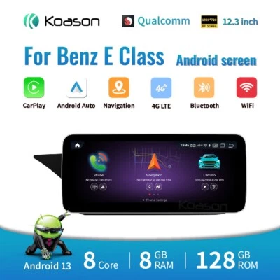 12.3" Carplay Touchscreen Android 8+128G For Mercedes E Class W212 S212 2015-16 - Image 1 of 4