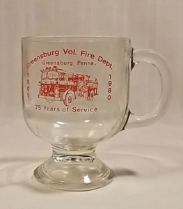 Greensburg, Penna Vol. Fire Dept. 75 years of service Mugs - Set of 6 - Preowned - Picture 1 of 3