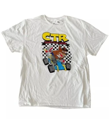 Новая мужская футболка Crash Bandicoot Team Racing с графикой размер XL белая - Изображение 1 из 4