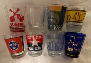 8 Southern States Themed Shot Glasses - Brand New (TX, TN, GA, NC) - Picture 1 of 10