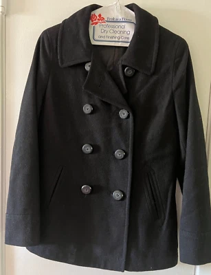 MUJER CHAQUETÓN/ABRIGO P/AZUL MARINO ANTIGUO - TALLA PEQUEÑA/PEQUEÑA - NEGRO Foto 1 de 4